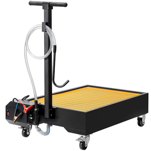 Oil Drain Pan for Trucks SUVs RVs with Pump & Wheels