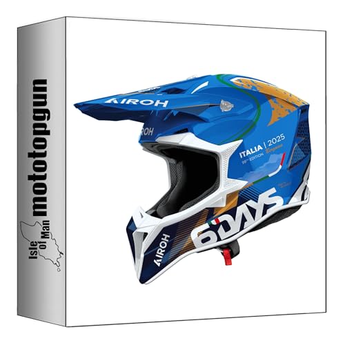 Casque Off-Road Airoh Wraaap Wrasdit25 6 Days Italy 2025 Gloss XXL pour moto tout-terrain