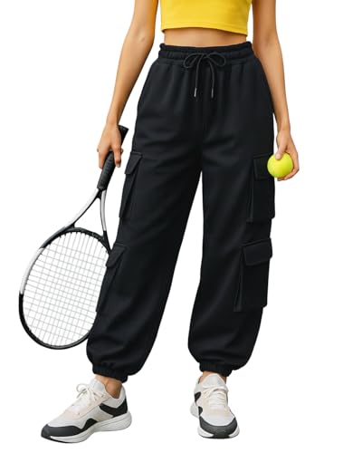 Image of Bewakoof Women's Fleece Super Loose Fit Joggers|Bewakoof Heavy Duty 1.0 | Track pants for woman | Lower for women | Multipurpose | Activewear | Utility Pockets | Lightweight & Flexible Elastic Waist | Casual Joggers | Loose Fit