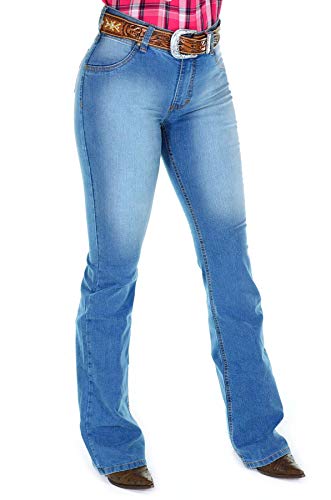 Calça Jeans Feminina Cowboy ST Flare Delave