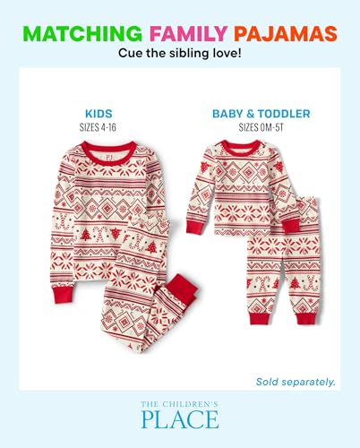 Image of The Children's Place unisex-baby and Toddler Holiday Snug Fit Cotton One Piece Pajamas