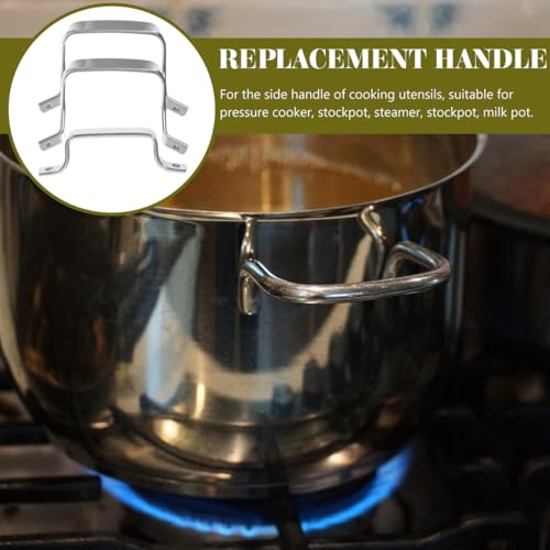 PRETYZOOM Juego de Reemplazo para Manijas de Olla con 2 Manijas Laterales y 1 Pomo para Tapa Compatible con Olla a Presión, Olla Stockpot, Vaporera y Lechera 4.52X2.75X0.47 pulgadas Ligero miniatura 3