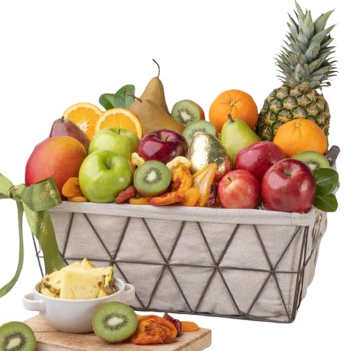 The Fruit Company Orchard Celebration Fruit Basket, Fresh Fruit Basket for Any Occasion, Birthday Gifts for Women and Men