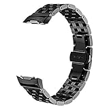 Samsung Gear S2 Watch Band with Connector Adapter,VIGOSS Lux Butterfly Buckle Stainless Steel Metal Watchband Replacement Strap Bracelet for Samsung S2 SM-R720 and SM-R730 Smart Watch (Metal Black)
