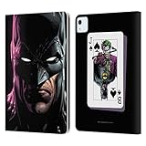 Head Case Designs Officially Licensed Batman DC Comics Batman Three Jokers Leather Wallet Case Compatible with Apple iPad Air 11 2020/2022/2024/2025