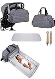 Bolsa carro bebe | Cuna extensible y cremalleras reforzadas | Bolsa carrito bebe ligera y fácil de sujetar al carro | Incluye ganchos y colchoneta silla paseo universal | Regalo bebes recien nacidos