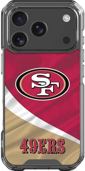 Skinit Clear Phone Case Compatible with iPhone 17 Pro - Officially Licensed NFL San Francisco 49ers Design