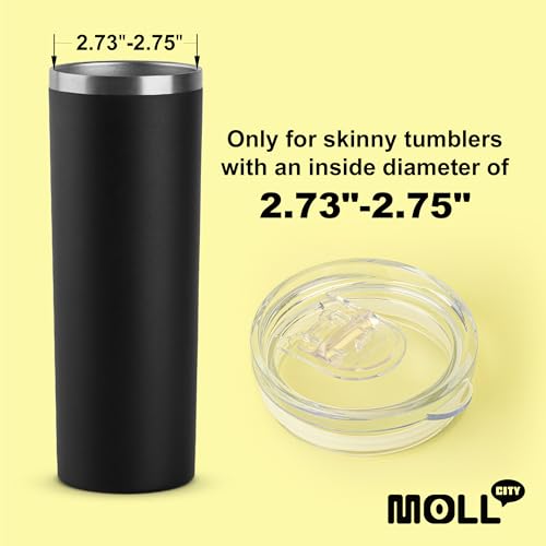 Skinny Tumbler Replacement Lids for 2.73-2.75 inches, 2 Pack - BPA Free
