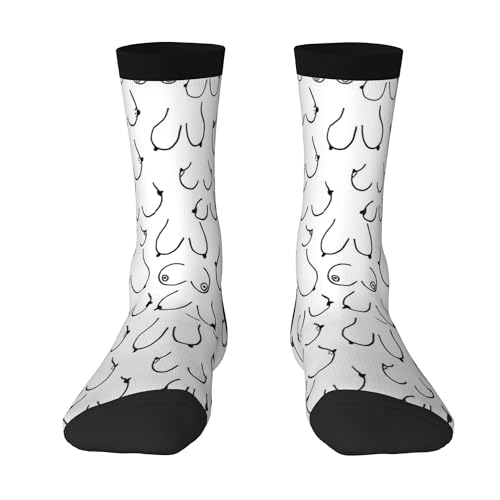 Melbrakin Boobs Breast Chaussettes à motifs de seins pour hommes et femmes, idéales pour la course, la randonnée, le travail, les loisirs, les cadeaux amusants et originaux