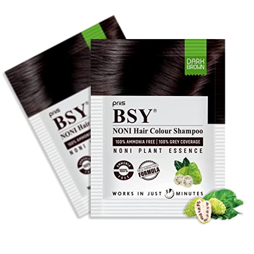 BSY Tinte Shampoo Color Marrón Oscuro Noni 20x20 ml miniatura 1