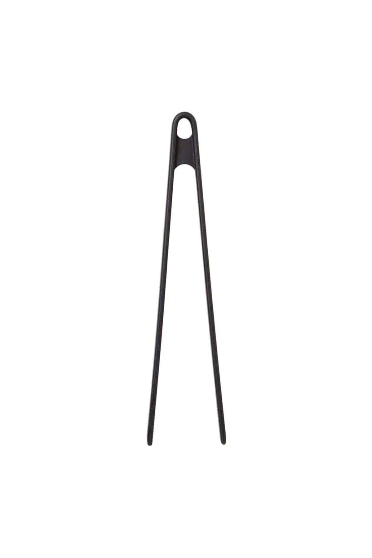 Silikon Kızartma Maşası, 1 Adet, Silikon, 29 cm, Siyah, BPA Free