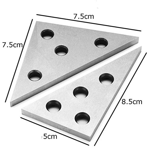 Chiloskit Winkelplatten Winkelblock Set Machinist Werkzeug Winkelblock Set Maschinenwerkzeug Winkelblock Set Machinist Square Gage Block Set 2 Stück, 2 Piece Set