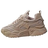 Sportschuhe Damen Höhenvergrößerung Sneaker Mesh Fashion Laufschuhe rutschfeste Turnschuhe Atmungsaktiv Trekkingschuhe Dicke Sohle Outdoorschuhe Tennis Fitness Jogging Schuhe, Größe 35-41