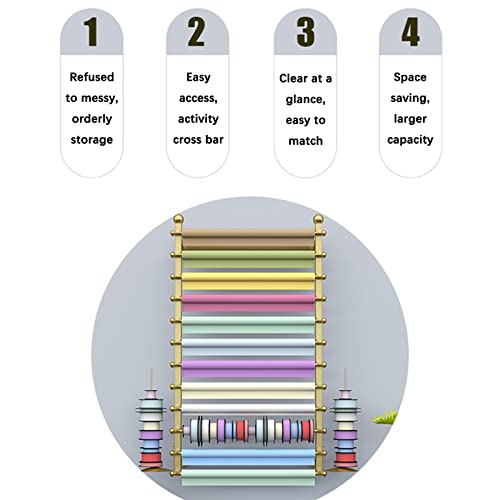 Rangement pour papier cadeau mural doré pour libérer votre table
