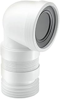 McAlpine WC-CON8F18 90 Degree Flexible WC Connector, White