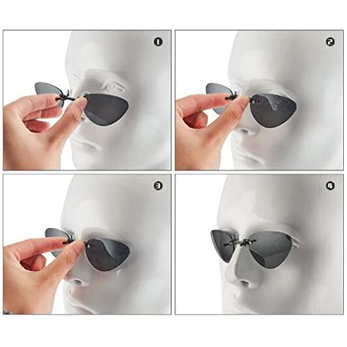 PLOPLO 3 Colors Retro Clip On Nose glasses Matrix Morpheus Movie rimless sunglasses men2