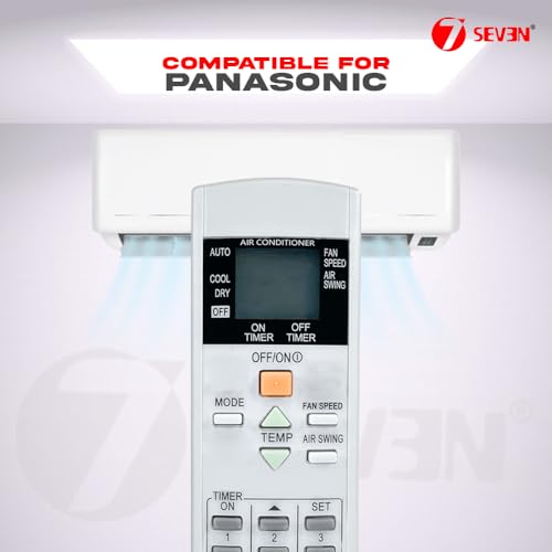 Image of 7SEVEN Compatible with Panasonic AC Remote Control A75C3623 Model 29 Suitable for 1 1.5 2 Ton Spilt or Window Air Conditioner - Match Keys Exactly with Existing Remote Controller