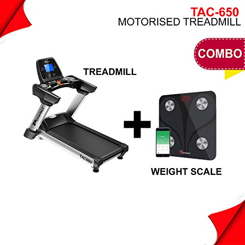 Image of PowerMax Fitness TAC-650 4HP (6HP Peak) Motorized Treadmill with Free Installation Assistance, Commercial & Automatic Incline