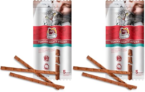 Country Kitchen Salmon & Trout Tender Meaty Sticks Cat Treats,