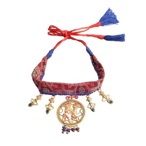 Image of AAKRITI ART CREATIONS Royal Empress Handcrafted Tribal Dhokra Necklace & Choker Collection | Queen-Inspired Artisan Brass Statement Jewelry | Ethnic, Regal & Elegant Necklaces for Women