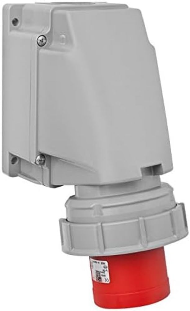 Interflex PCE - Connettore da Parete CEE 63A 5 Poli 400V IP67 Rosso