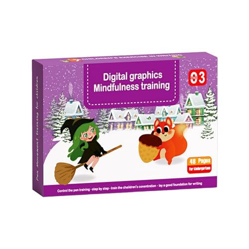 Image of Reusable Magic Tracing Workbook for Kids | Preschool Writing Practice with Disappearing Ink | Learn Alphabets, Numbers, Shapes & Lines | Early Learning Book (48 Pages, 4 Pens, Purple)