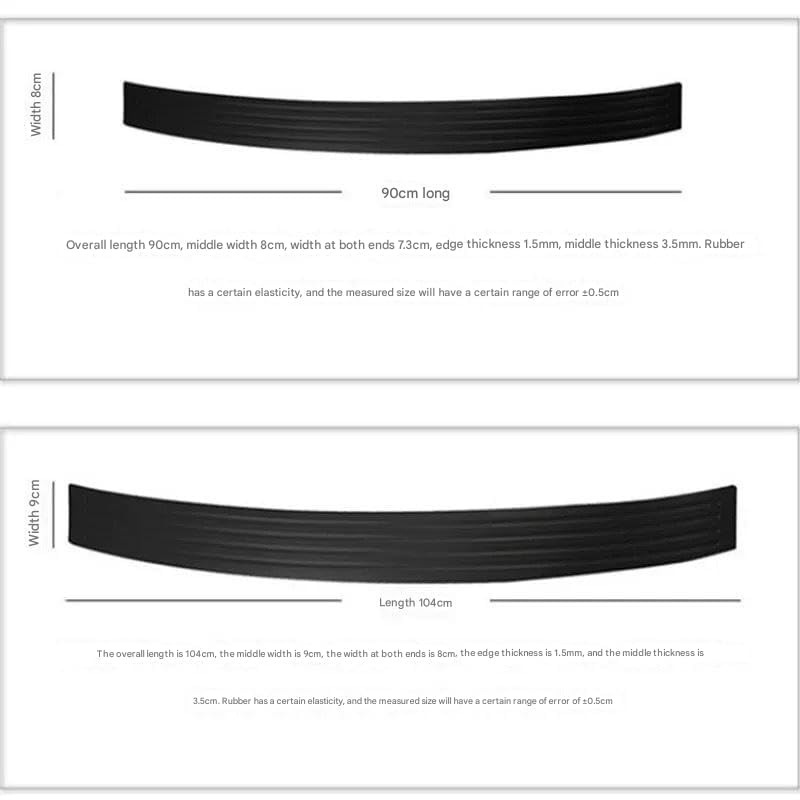 Voor CR-V CRV 2023 2024 Boot Kofferbak Innerlijke & Buitenste Bumper Protector Guard Instaplijsten Plaat CoverTrunk Deur Guard Strips (Color : Zwart