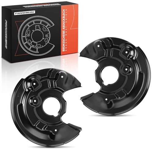 Frankberg 2x Brake Dust Shield Brake Disc Cover Rear Left Right Compatible with Yeti 5L 1.2L-2.0L 2009-2017 Beetle 5C1 5C2 1.2L-2.5L 2011-2019 Golf VI 5K1 2.0L 2009-2012 Replace# 1Q0615612F