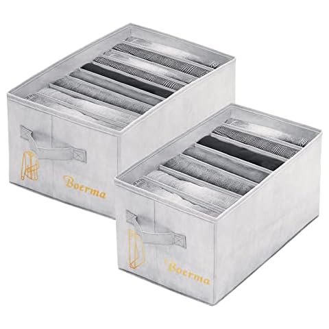 Wanglaism Wardrobe Clothes Organizer for Folded Clothes,Pants, Storage Container Closet Organizers and Storage (2 Pack) Cover