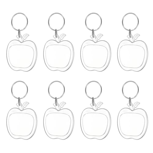 PATIKIL 8Pcs Photo Frame Keyring, 5 x 4.6cm / 1.97...