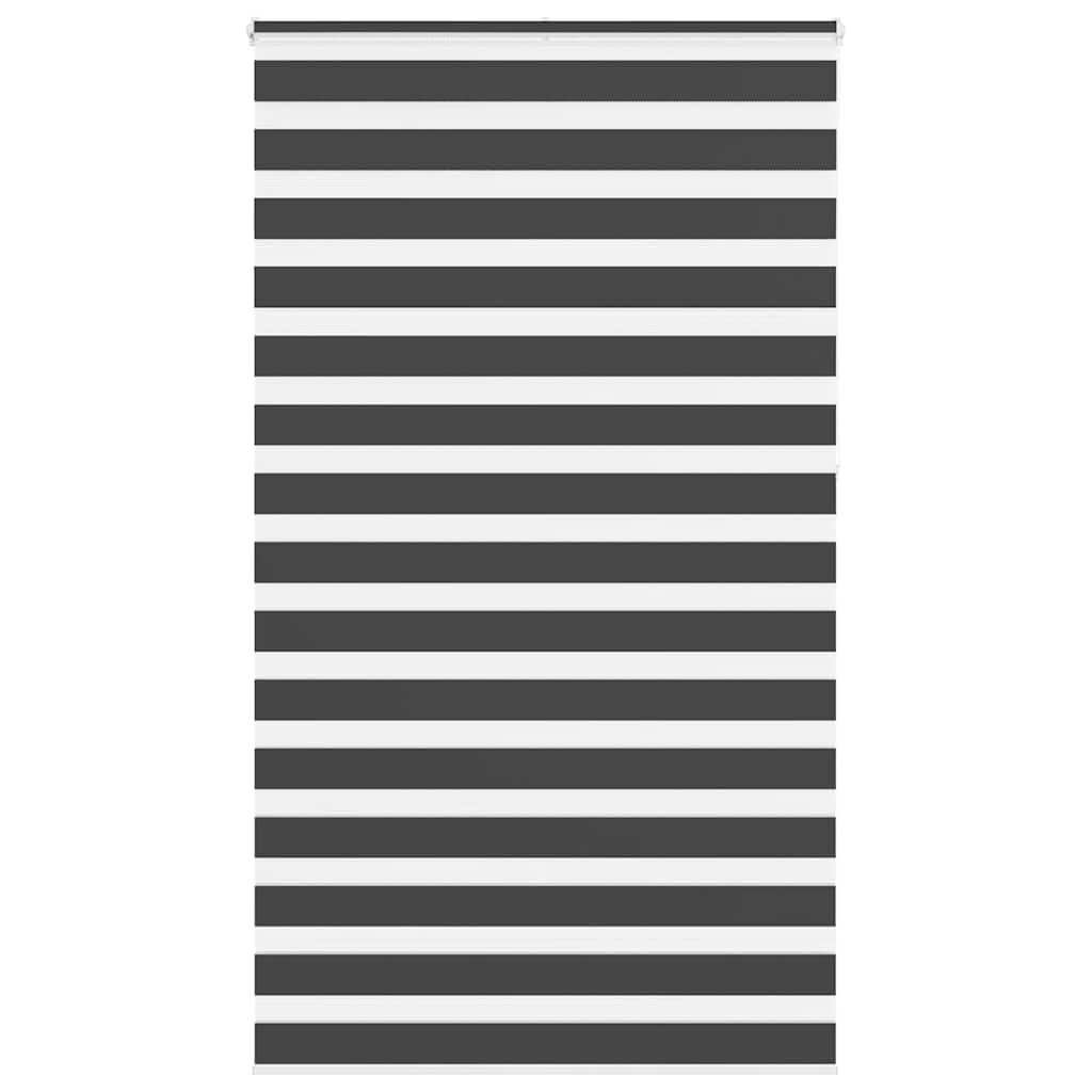 Store Jour Nuit 135x230 cm, Store Enrouleur Zébré Noir en Polyester, Double Rideau pour Intimité et Lumière, Fixation avec ou sans Perçage pour Salon et Bureau