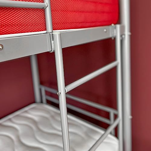 Miniatura 8 de Homey - Litera Reforzada Completa Con Barandilla Y Escalera Metálica, Modelo Anna, Estructura Tubular, Práctica Y Funcional, 90x190