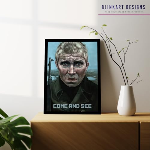 Image of BLINKART Come And See (1985) Movie Poster Frame 8x12 Inch | Premium 300 GSM Paper Wall Print | Vintage Film Artwork for Home, Bedroom, Living Room, Office | Framed Photo Decor