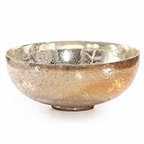 ANDALUCA Mercury Glass Decorative Round Bowl (Gold)