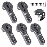 5 Pack Hobbyfire 25T Metal Servo Horns M3 Threads Steering Arm for RC Crawler Car Truck Buggy Parts