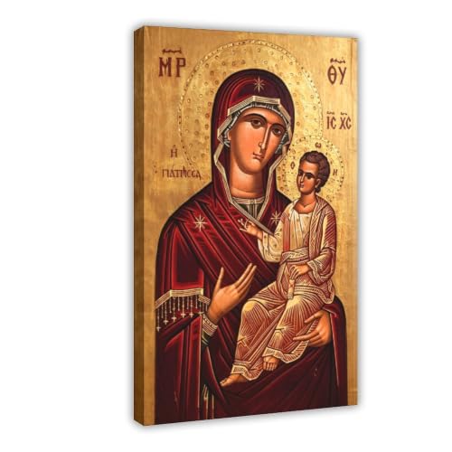 Orthodox Theotokos Virgin Mary Icon Canvas