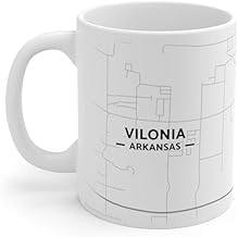 Vilonia, Arkansas AR Map Mug (11 oz)