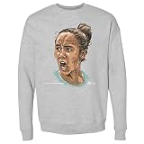 500 LEVEL Leylah Fernandez Portrait Crewneck Sweatshirt (Heather Gray, XX-Large)