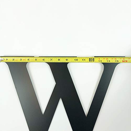 Bookishbunny 12 Inch Monogram Initial Letter A-Z Handmade Wrought Iron Metal Scrolled Signage Sign Door Wall Decoration Plaque Art, 2Mm Thick (W) #TOP4