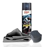 Auto Reifenpflege Set | Sonax ReifenGlanz Special Edition 500ml + Applikator Pad + Mikrofasertuch | Reifenglanzspray zur Pflege und Auffrischung von Reifen