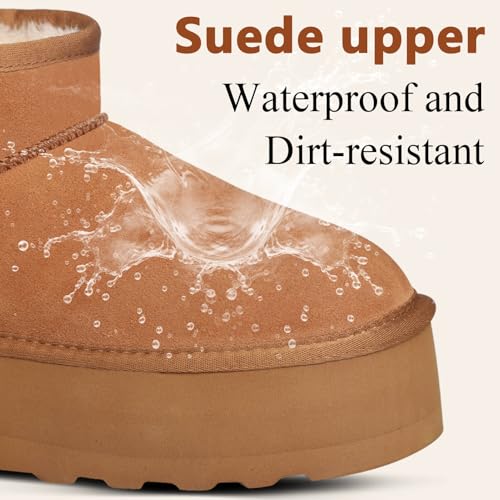 Platform Mini Boot For Women Short Ankle Boot Fur Fleece Lined Sneakers Snow Platform Anti-Slip Boot For Outdoor2