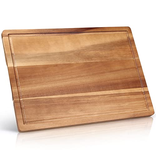 Acacia Wood Chopping Cutting Boards for Kitchen Wooden Charcuterie Board by Ayiaren - Used condition - US$15.58