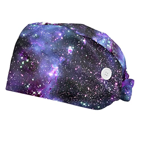 Chapeaux de Travail Galaxie Cosmique : Lot de 2 Casquettes Unisexes Ajustables
