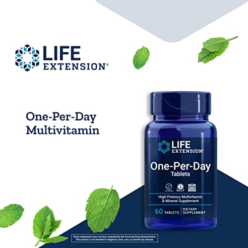 Life Extension One-Per-Day Multivitamin - Essential Vitamins & Minerals - For Healthy Immune Function, Cellular, Blood Vessel, Heart & Brain Health - Non-Gmo, Gluten-Free - 60 Tablets #TOP3