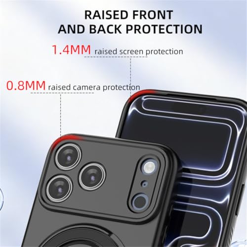 Coque iPhone 17 Pro Max avec support rotatif étui de protection magnétique double couche