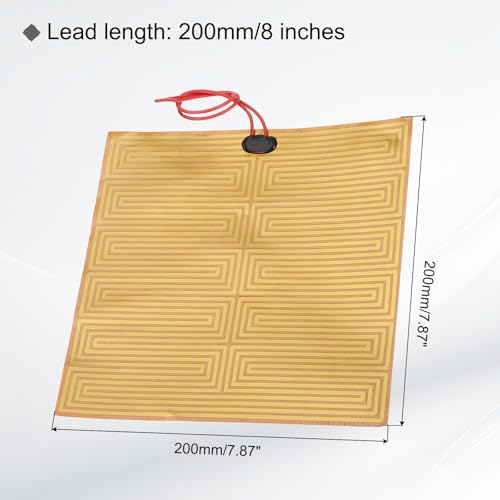 Bande chauffante polyimide 200 mm durable pour température stable