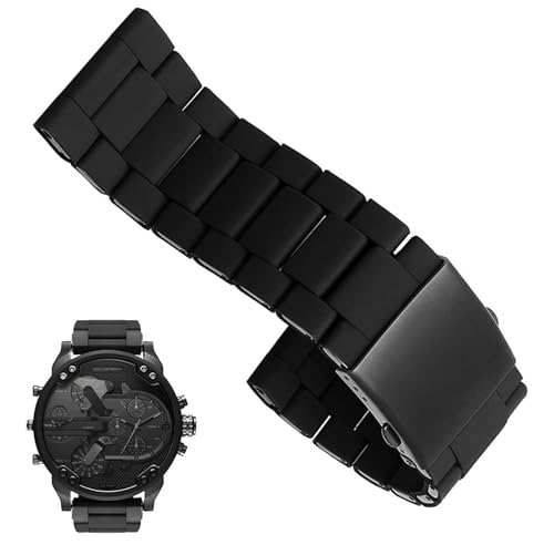 Bracelet gel de silice compatible Diesel DZ7370 DZ7395 DZ7430 metal