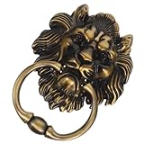 Presa comoda: il grande anello di trazione garantisce una presa comoda, rendendo il funzionamento della porta fluido e senza sforzo per l'uso quotidiano, maniglia frontale a forma di leone, maniglie decorative per cassetti e porte