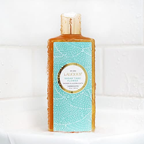 Lalicious Sugar Kiss Shower Oil & Bubble Bath - Natural Shower Cleanser With Topical Probiotics & Grapeseed Oil - Bath Soap Product For Shower, Bath & Shaving, No Parabens (10Oz) #TOP2