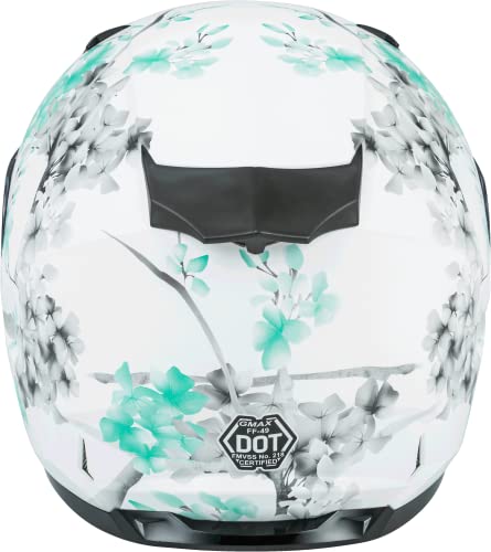 Gmax Ff-49 Full-Face Street Helmet (Matte White/Teal/Grey, X-Large) #TOP1